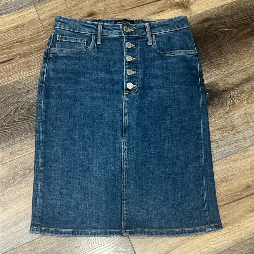 Banana Republic Womens Button Fly Denim Pencil Skirt 💙